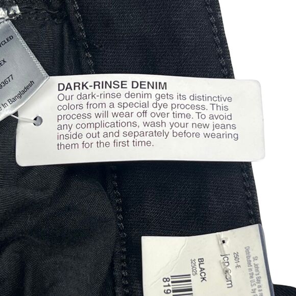 St John’s Bay Shorts Womens 28W Black Bermuda Rolled Cuff Tummy Control Denim - Picture 11 of 15